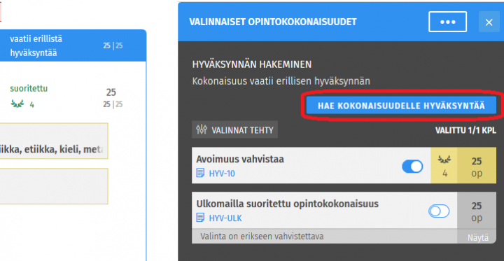 Kuvakaappaus Sisun käyttöliittymästä.