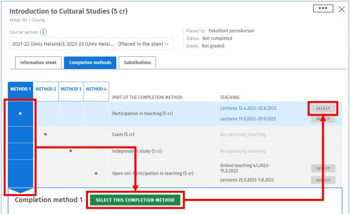 Screenshot of the user interface of Sisu.