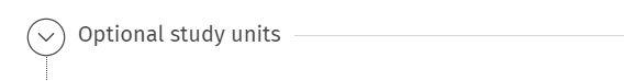 Screen capture of an optional studies heading in a study plan in Sisu.