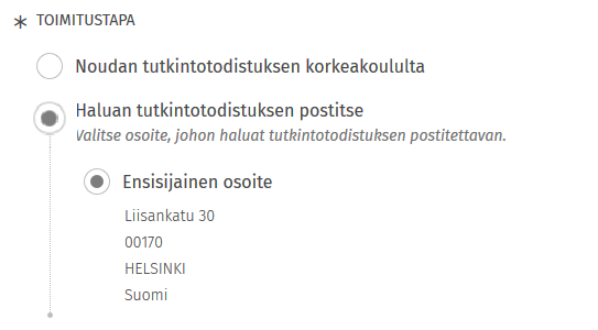 Kuvakaappaus Sisun käyttöliittymästä.