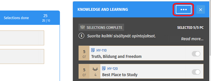Screenshot of the user interface of Sisu.