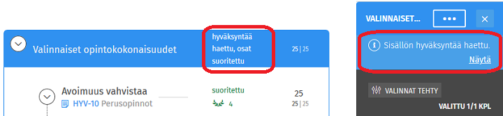 Kuvakaappaus Sisun käyttöliittymästä.