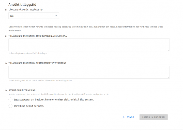 Skärmdump av Sisus användargränssnitt.