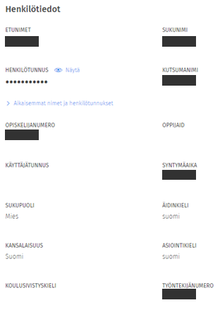 Kuvakaappaus Sisun käyttöliittymästä.