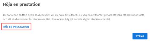 höj prestationen
