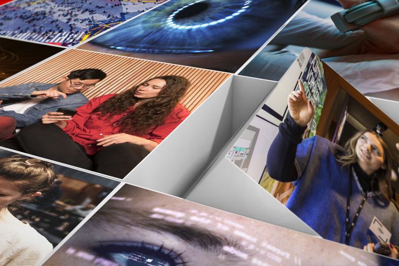 Collage of study-related pictures.