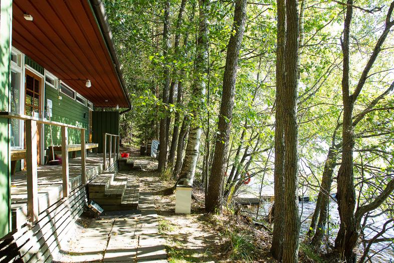 Lammi biological station on a sunny spring day.