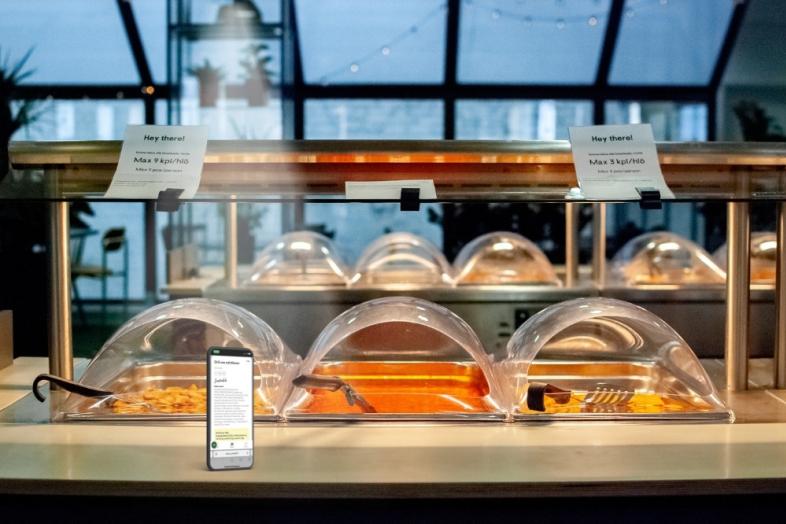 The lunch buffet at a UniCafe restaurant.