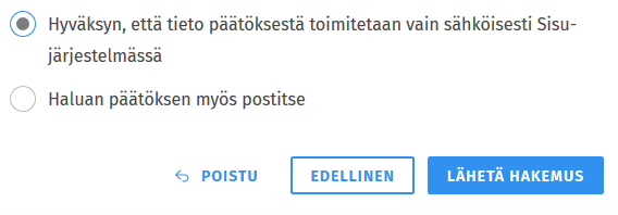 Kuva Sisun käyttöliittymästä