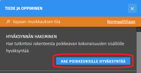 Kuvakaappaus Sisun käyttöliittymästä