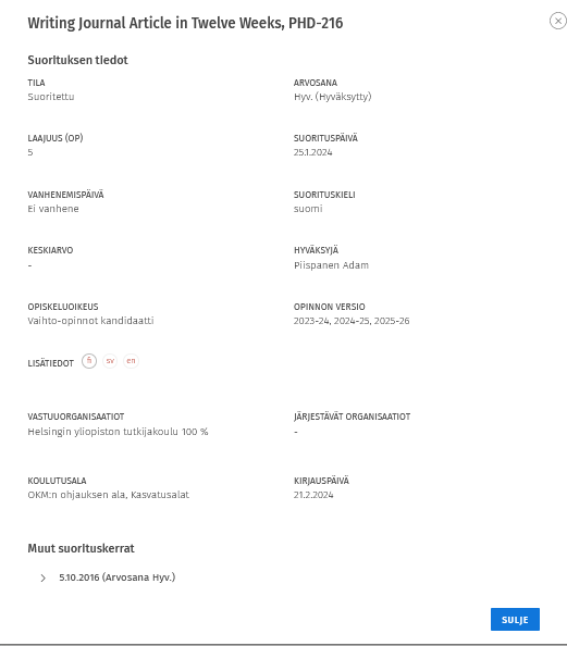 assessments additional information