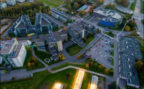 Aerial photo of the Viikki campus