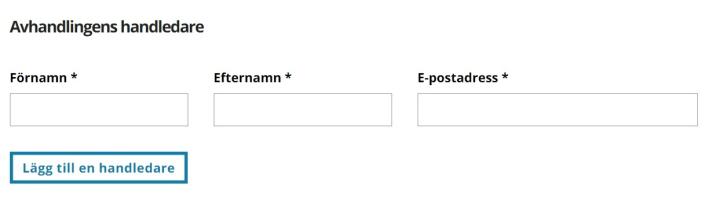Fyll i uppgifter om avhandlingens handledare.