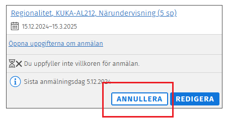 annullera